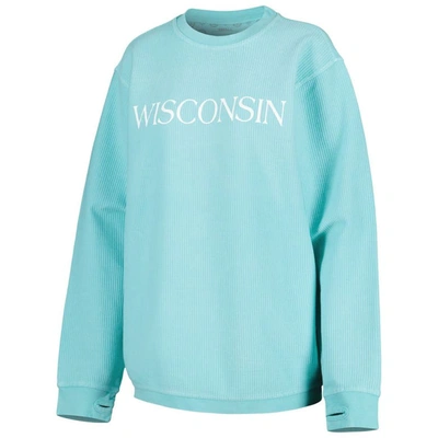 Shop Pressbox Mint Wisconsin Badgers Comfy Cord Bar Print Pullover Sweatshirt