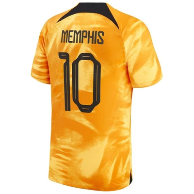 Shop Nike Memphis Depay Orange Netherlands National Team 2022/23 Home Breathe Stadium Replica Player Jers