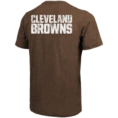 Shop Majestic Cleveland Browns  Threads Tri-blend Pocket T-shirt