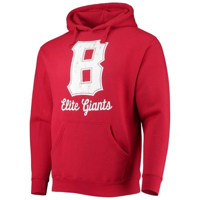 Shop Stitches Red Baltimore Elite Giants Negro League Logo Pullover Hoodie