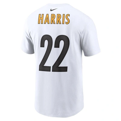 Shop Nike Najee Harris White Pittsburgh Steelers Player Name & Number T-shirt