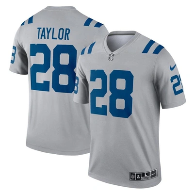 Shop Nike Jonathan Taylor Gray Indianapolis Colts Inverted Legend Jersey