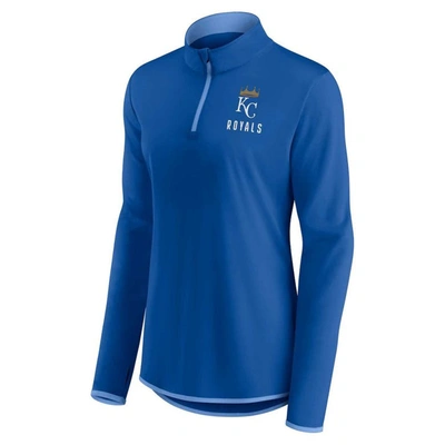 Shop Fanatics Branded Royal Kansas City Royals Worth The Drive Quarter-zip Jacket