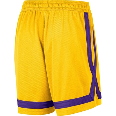 Shop Nike Gold Los Angeles Lakers Crossover Performance Shorts