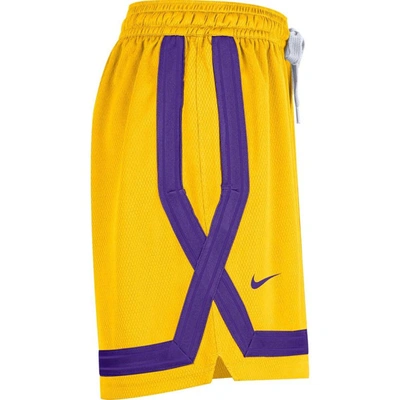 Shop Nike Gold Los Angeles Lakers Crossover Performance Shorts