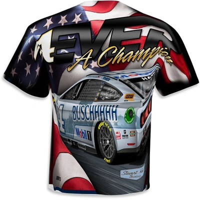 Shop Stewart-haas Racing Team Collection White Kevin Harvick Sublimated Patriotic T-shirt
