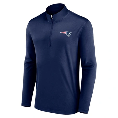 Shop Fanatics Branded Navy New England Patriots Underdog Quarter-zip Jacket