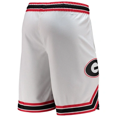 Shop Nike White Georgia Bulldogs Retro Replica Performance Basketball Shorts