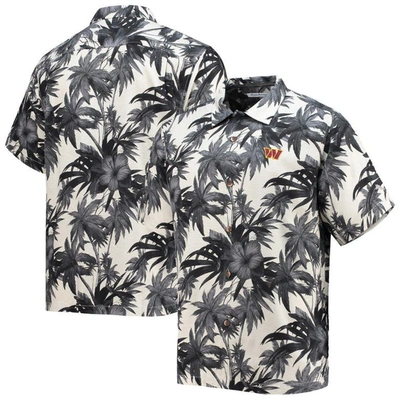 Shop Tommy Bahama Black Washington Commanders Sport Harbor Island Hibiscus Camp Button-up Shirt