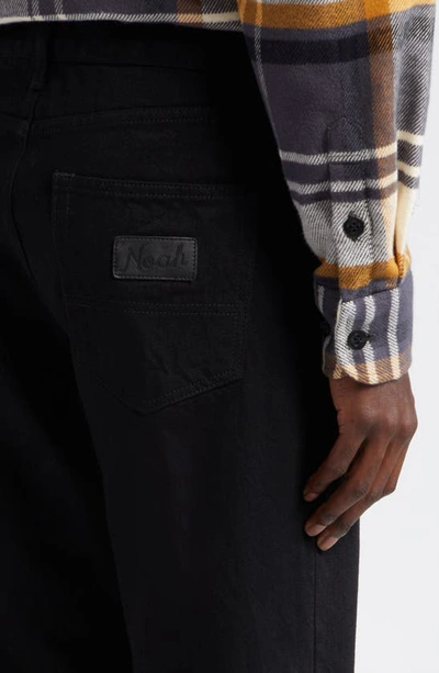 Noah Selvedge Straight Leg Jeans In Black