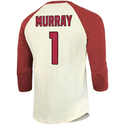 Shop Majestic Fanatics Branded Kyler Murray Cream/cardinal Arizona Cardinals Vintage Player Name & Number Raglan 3