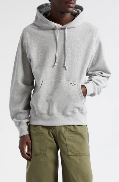 Shop Noah Classic Pullover Hoodie In Heather Grey