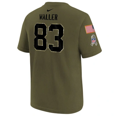 Shop Nike Youth  Darren Waller Olive Las Vegas Raiders 2022 Salute To Service Name & Number T-shirt