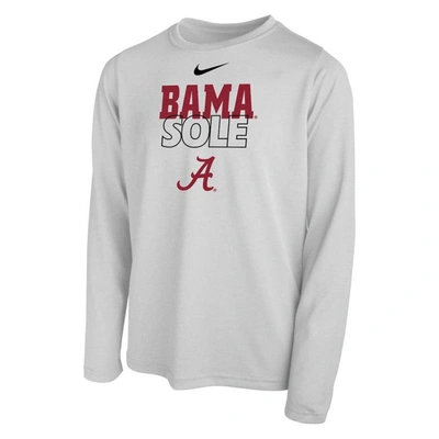 Shop Nike Youth   White Alabama Crimson Tide 2023 On Court Sole Bench T-shirt