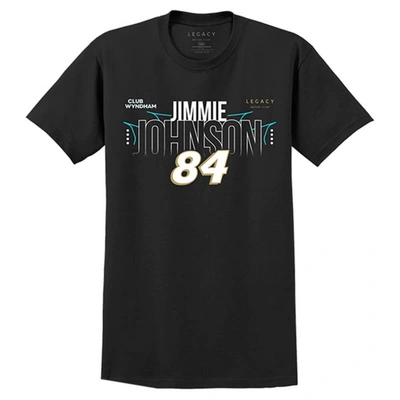 Shop Legacy Motor Club Team Collection Black Jimmie Johnson 2023 #84 Club Wyndham T-shirt
