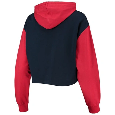 Shop Foco Navy/red Boston Red Sox Color-block Pullover Hoodie & Shorts Lounge Set