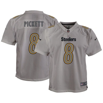 Shop Nike Youth  Kenny Pickett Gray Pittsburgh Steelers Atmosphere Game Jersey