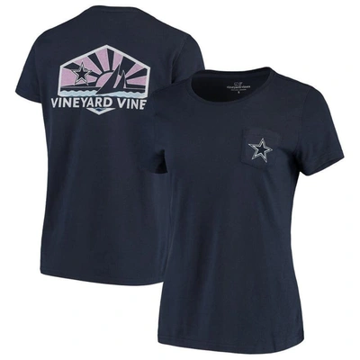 Shop Vineyard Vines Navy Dallas Cowboys Sunset Sail T-shirt