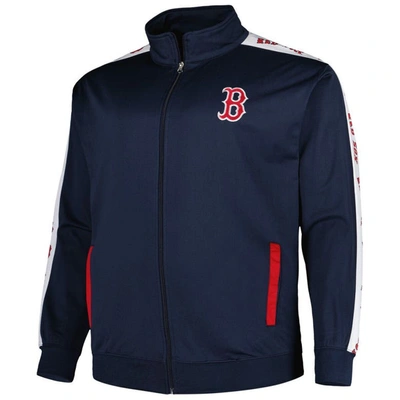 Shop Profile Navy Boston Red Sox Big & Tall Tricot Track Full-zip Jacket
