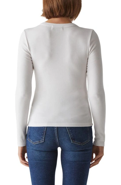 Michael Stars Zola Crewneck Tee In Chalk