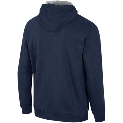 Colosseum Navy Georgetown Hoyas Team Half-zip Pullover Hoodie In Navy