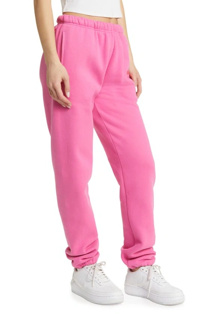 Shop The Mayfair Group Empathy Always Embroidered Fleece Sweatpants In Pink