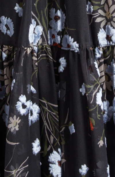 Shop Cinq À Sept Vianne Floral Long Sleeve Shirtdress In Obsidian Multi
