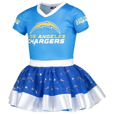 Shop Jerry Leigh Girls Youth Powder Blue Los Angeles Chargers Tutu Tailgate Game Day V-neck Costume