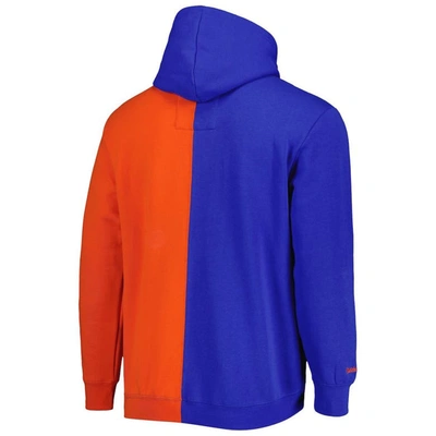 Shop Mitchell & Ness Royal/orange New York Mets Fleece Full-zip Hoodie