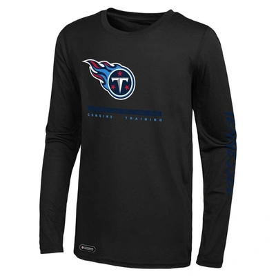 Shop Outerstuff Black Tennessee Titans Agility Long Sleeve T-shirt
