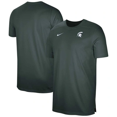 Shop Nike Green Michigan State Spartans Sideline Coaches Performance Top