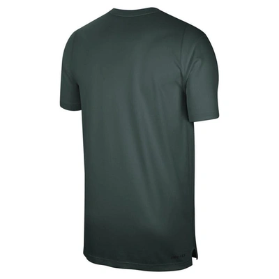 Shop Nike Green Michigan State Spartans Sideline Coaches Performance Top