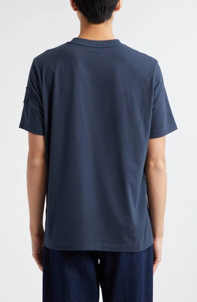Moncler Short-sleeved T-shirt In Dark Navy Blue