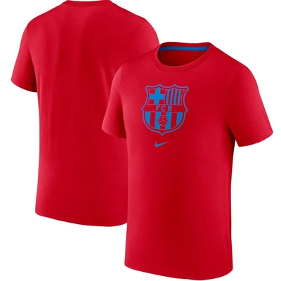 Shop Nike Red Barcelona Team Crest T-shirt