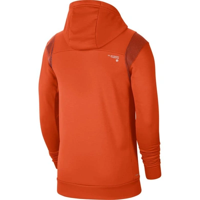 Shop Nike Orange Clemson Tigers 2021 Sideline Performance Full-zip Hoodie