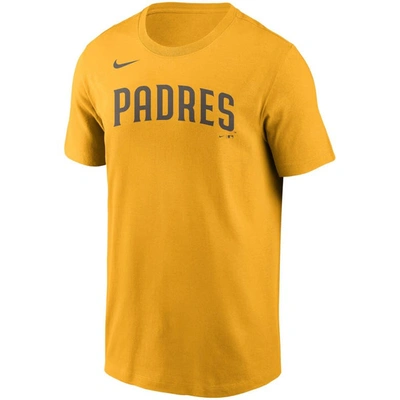 Shop Nike Manny Machado Gold San Diego Padres Name & Number T-shirt