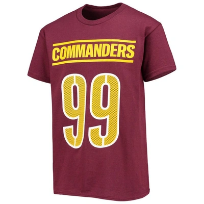 Shop Outerstuff Youth Chase Young Burgundy Washington Commanders Mainliner Player Name & Number T-shirt