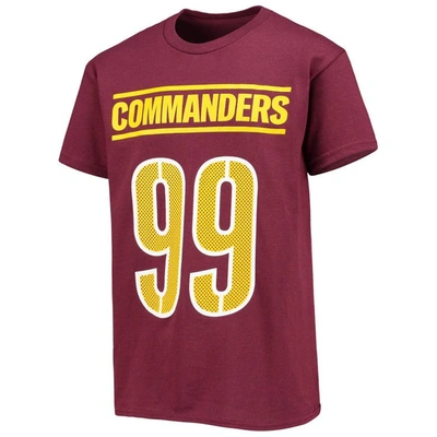 Outerstuff Big Boys Chase Young Burgundy Washington Commanders Mainliner Player Name And Number T-shirt In Burgundy