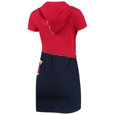 Shop Refried Apparel Red/navy Cleveland Guardians Hoodie Dress