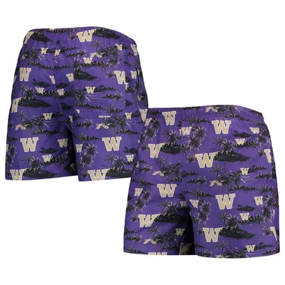 Shop Foco Purple Washington Huskies Island Palm Swim Trunks