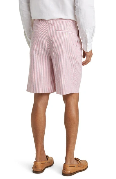 Berle Seersucker Shorts In Red