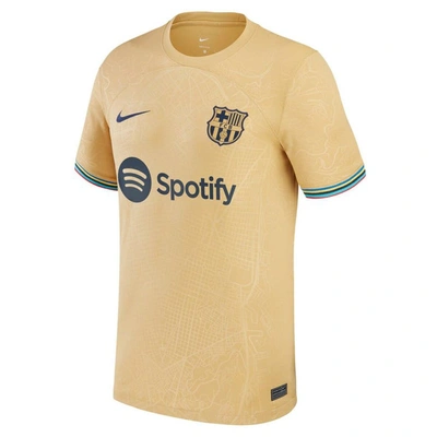 Shop Nike Yellow Barcelona 2022/23 Away Replica Blank Jersey In Gold