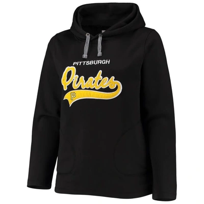 Shop Soft As A Grape Black Pittsburgh Pirates Plus Size Side Split Pullover Hoodie