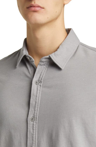 Shop Goodlife Sea Wash Button-up Shirt In Alloy