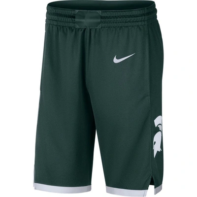 Shop Nike Green Michigan State Spartans Logo Replica Performance Basketball Shorts
