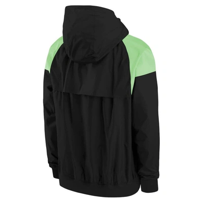 Shop Nike Black Liverpool Windrunner Raglan Full-zip Jacket