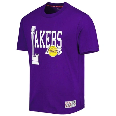 Shop Tommy Jeans Purple Los Angeles Lakers Mel Varsity T-shirt