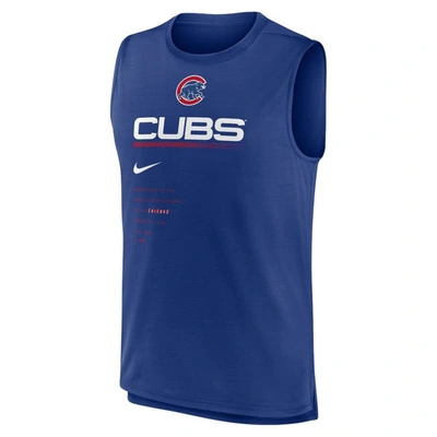 Shop Nike Royal Chicago Cubs Exceed Performance Tank Top