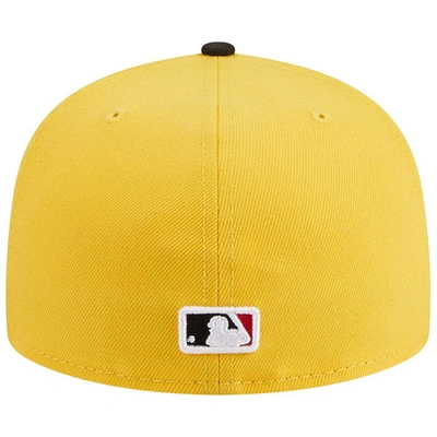 Shop New Era Yellow/black Los Angeles Dodgers Grilled 59fifty Fitted Hat