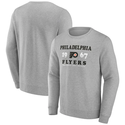 Shop Fanatics Branded Heather Charcoal Philadelphia Flyers Fierce Competitor Pullover Sweatshirt